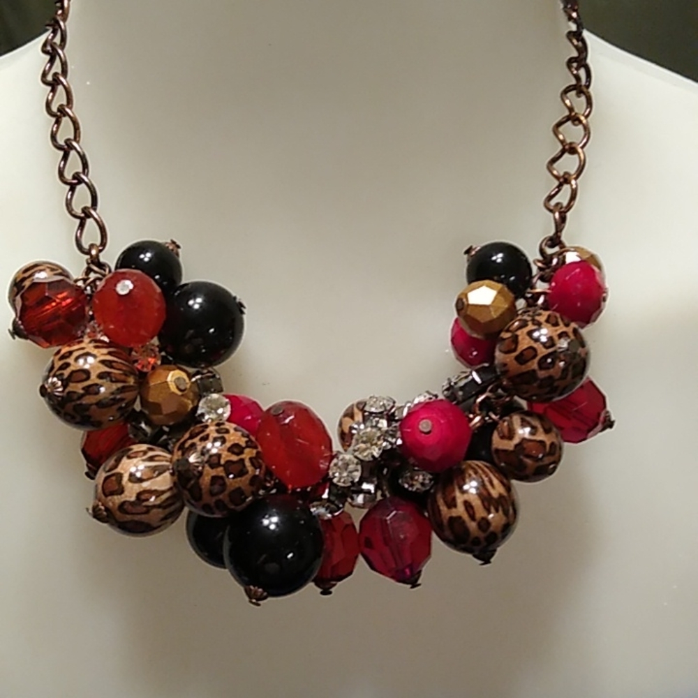 Chunky Bead Statement Necklace